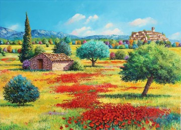 Provencal countryside garden Oil Paintings